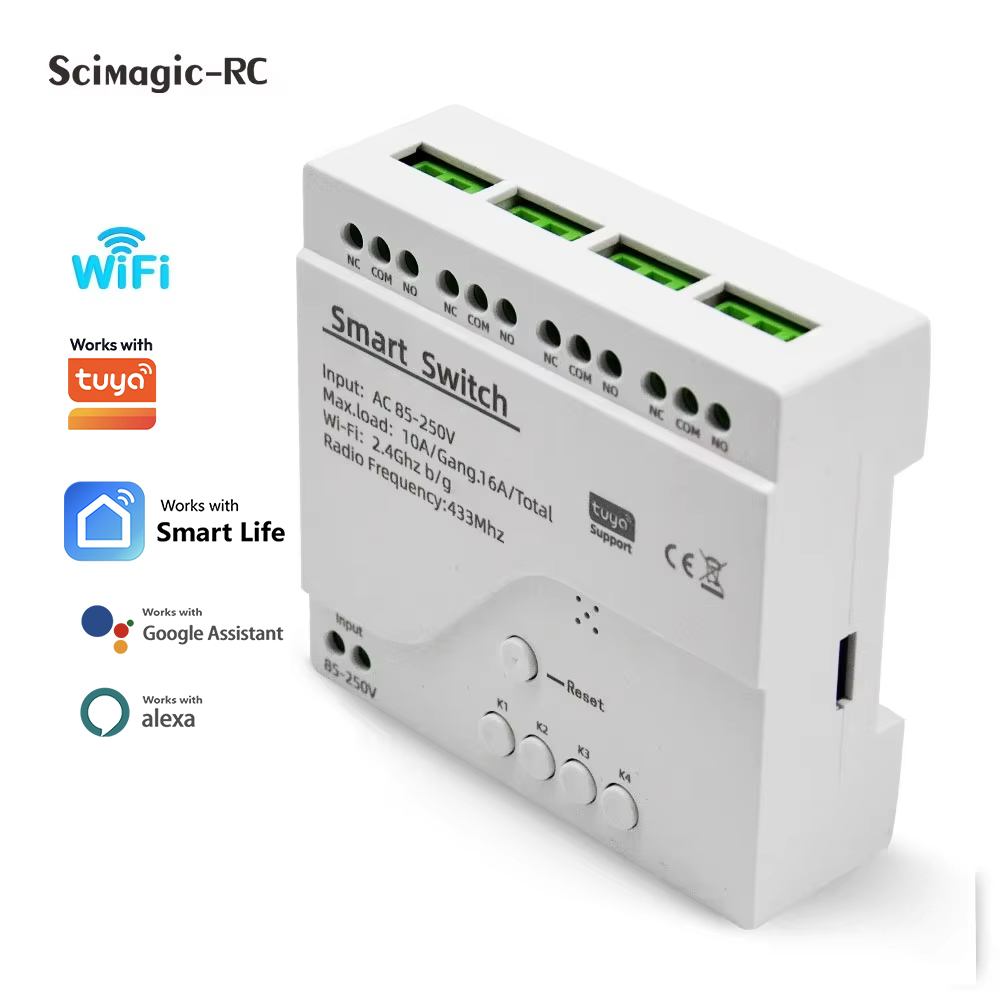 Tuya 4 Channel - Módulo de Relé Inteligente 4 Canais