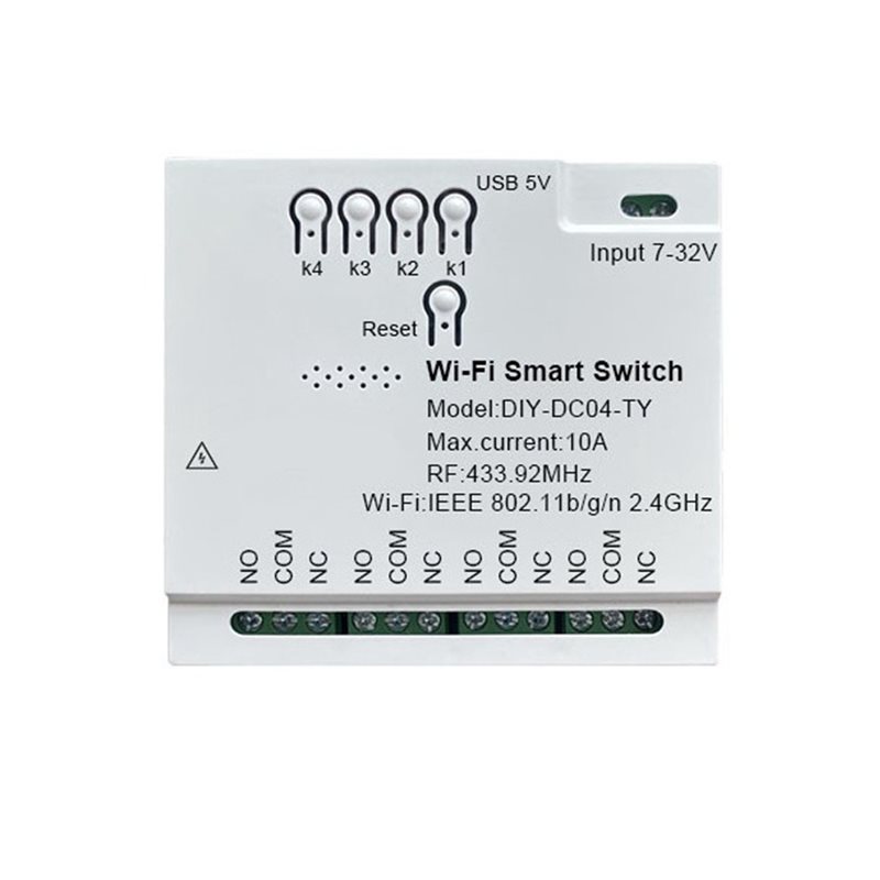 Tuya 4 Channel - Módulo de Controle Sem Fio Wi-Fi