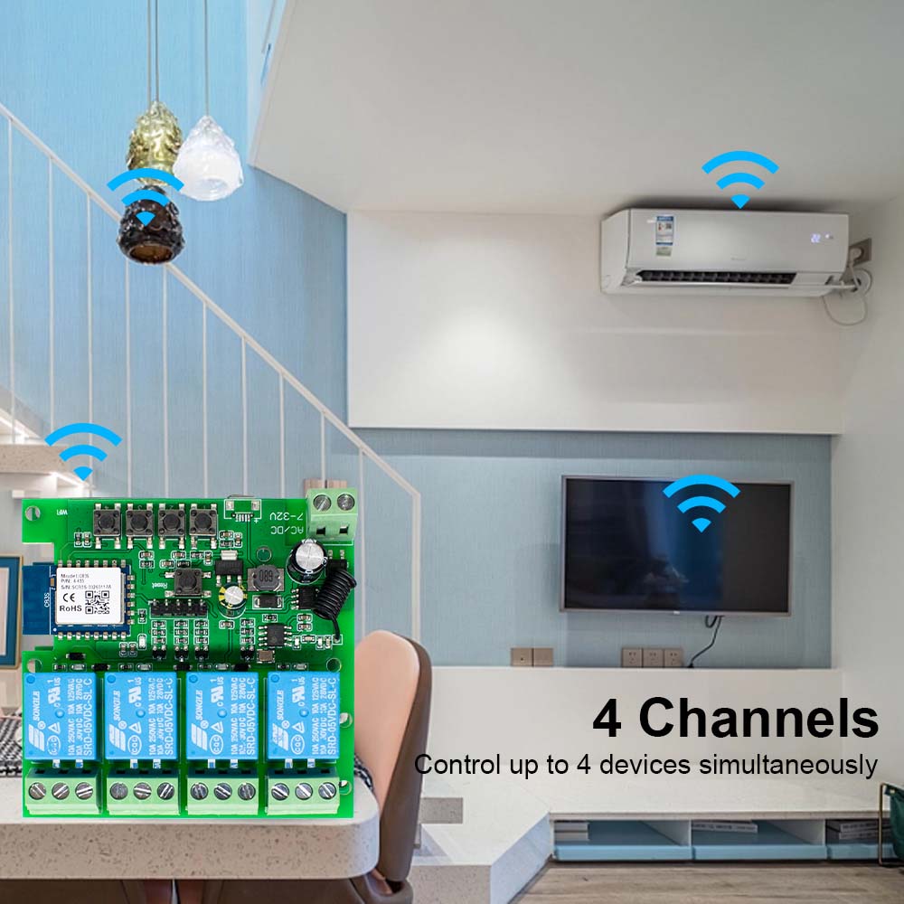 Módulo de Interruptor Intelige - Tuya 4 Channel avaliação e preço
