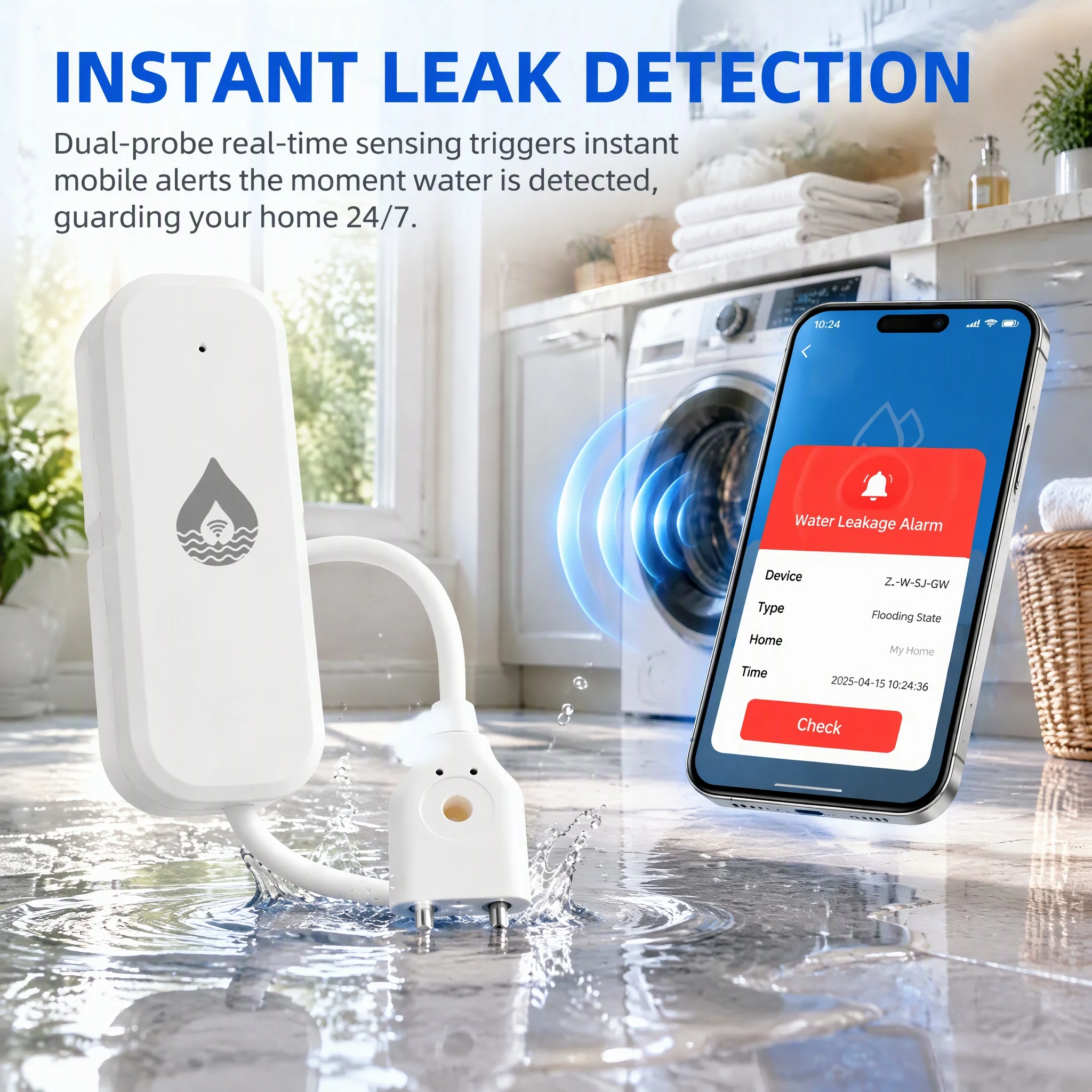 Detector inteligente de vazame - Home Assistant Tuya avaliação e preço