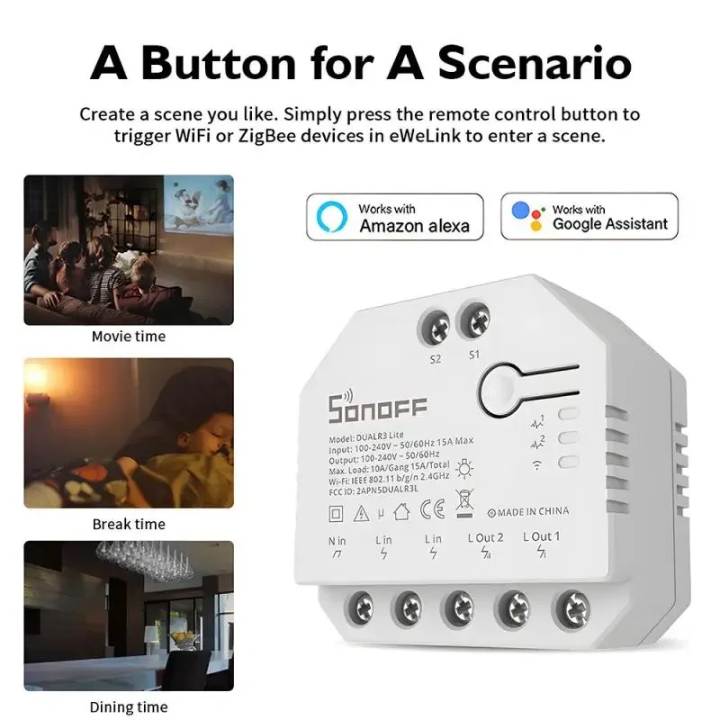 Sonoff Dual R3 Interruptor de  - Sonoff avaliação e preço